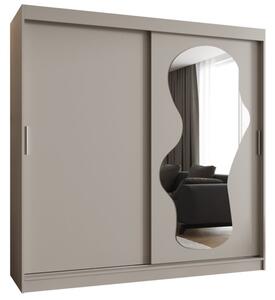 Szafa przesuwna z lustrem garderoba Ultra 200 wys. 200 cm kaszmir