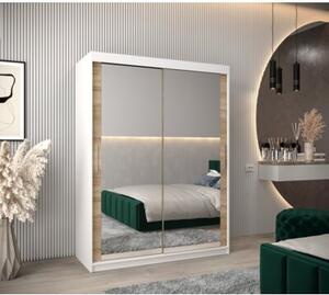 Szafa przesuwna garderoba Tokyo 3 150 wys. 200 cm biaÅy + sonoma
