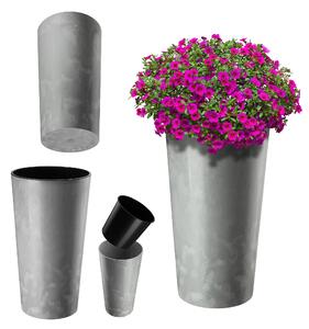 Doniczka na kwiaty Merag 14cm szary beton