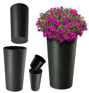 Doniczka na kwiaty Merag 20 cm grafit