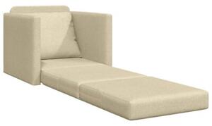 Sofa bed kremowy 74 x 77 x 81 cm tkanina