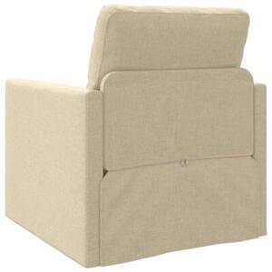 Sofa bed kremowy 74 x 77 x 81 cm tkanina
