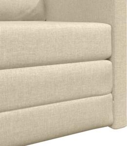 Sofa bed kremowy 74 x 77 x 81 cm tkanina