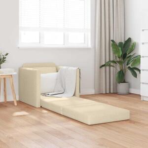 Sofa bed kremowy 74 x 77 x 81 cm tkanina