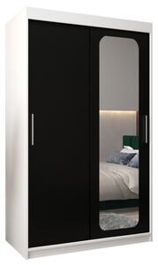 Szafa przesuwna garderoba Promo T2 120 wys. 200 cm biaÅy + czarny