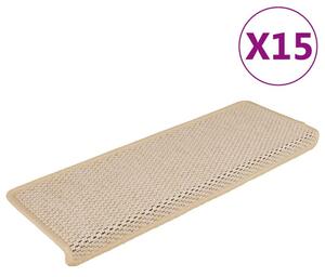 Samoprzylepne nakÅadki na schody, 15 szt., 65x21x4 cm, berber