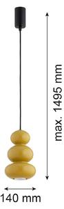 Lampa wisząca Oman Argon, możliwość ściemniania, żółty / pomarańczowy, salon / jadalnia, szkło