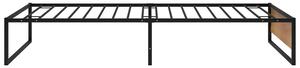 Czarne metalowe łózko pojedyncze 90x200 cm - Fervix