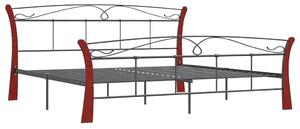 Czarne metalowe łóżko rustykalne 200x200 cm - Elistro