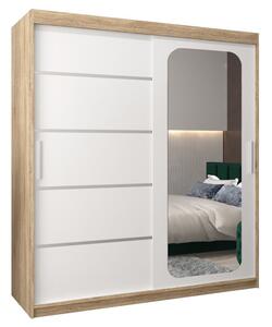 Szafa przesuwna garderoba Promo V2 180 wys. 200 cm sonoma + biaÅy