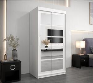 Szafa przesuwna garderoba Roma 2 100 wys. 200 cm biaÅy + biaÅy