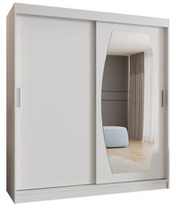Szafa przesuwna z lustrem garderoba Rossa 180 wys. 200 cm biaÅy
