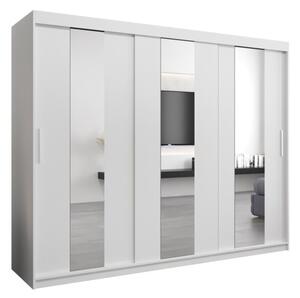 Szafa przesuwna garderoba Pole 250 wys. 200 cm biaÅy + biaÅy