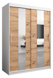 Szafa przesuwna garderoba Pole 150 wys. 200 cm biaÅy + artisan