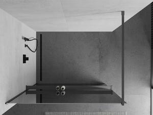 Mexen Kioto+ ścianka prysznicowa z półką Walk-in 120 x 200 cm, lustro, gun gray szczotkowany - 800-120-121-66-50