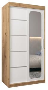 Szafa przesuwna garderoba Promo V2 100 wys. 200 cm artisan + biaÅy