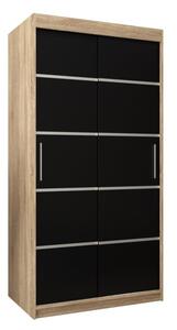 Szafa przesuwna garderoba Verona 1 100 wys. 200 cm sonoma + czarny