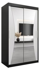 Szafa przesuwna garderoba Monaco 120 wys. 200 cm czarny + czarny