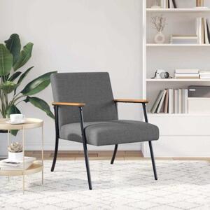 Nowoczesny fotel aksamitny w kolorze ciemnoszarym z ergonomicznym designem
