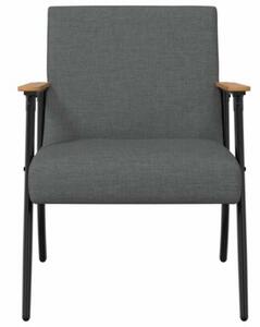Nowoczesny fotel aksamitny w kolorze ciemnoszarym z ergonomicznym designem