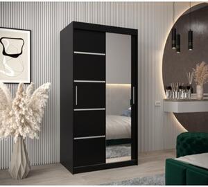 Szafa przesuwna garderoba Verona 2 100 wys. 200 cm czarny + czarny