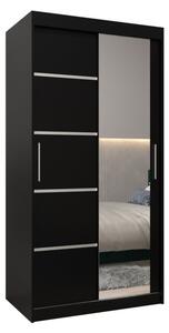 Szafa przesuwna garderoba Verona 2 100 wys. 200 cm czarny + czarny
