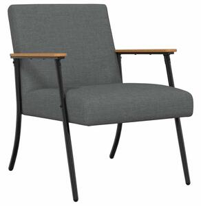 Nowoczesny fotel aksamitny w kolorze ciemnoszarym z ergonomicznym designem