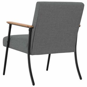 Nowoczesny fotel aksamitny w kolorze ciemnoszarym z ergonomicznym designem