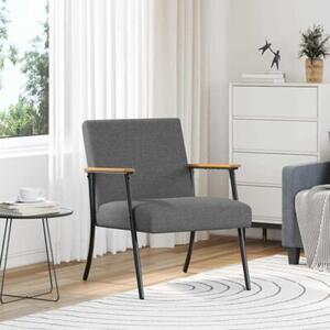 Nowoczesny fotel aksamitny w kolorze ciemnoszarym z ergonomicznym designem