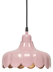 PR Home lampa wisząca Wells Small, różowy/złoty, Ø 24 cm, wtyczka