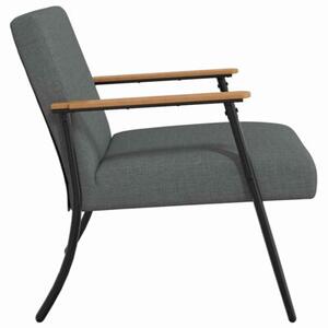 Nowoczesny fotel aksamitny w kolorze ciemnoszarym z ergonomicznym designem
