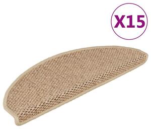 Samoprzylepne nakÅadki na schody, 15 szt., 65x21x4 cm, piaskowe