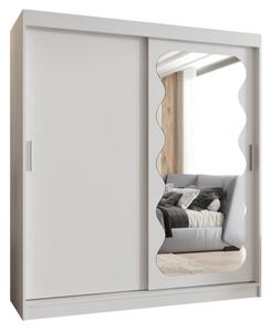 Szafa przesuwna z lustrem garderoba Spoti 180 wys. 200 cm biaÅy