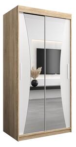 Szafa przesuwna garderoba Monaco 100 wys. 200 cm sonoma + biaÅy