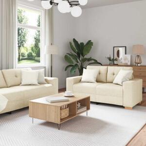 Sofa 2 szt. beÅ¼owy tkanina lniana