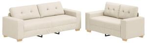 Sofa 2 szt. beÅ¼owy tkanina lniana
