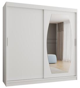 Szafa przesuwna z lustrem garderoba Rossa 200 wys. 200 cm biaÅy
