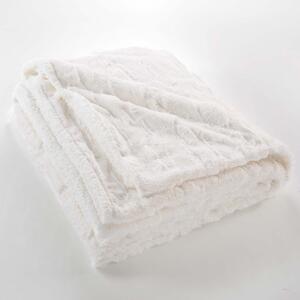 Kremowy koc z mikropluszu 180x220 cm Foxy – douceur d'intérieur