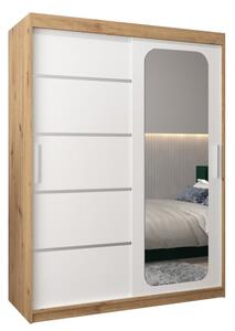 Szafa przesuwna garderoba Promo V2 150 wys. 200 cm artisan + biaÅy