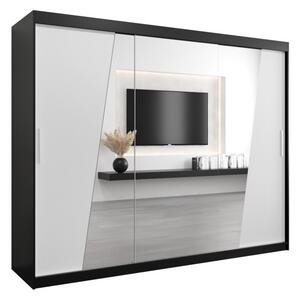 Szafa przesuwna garderoba Rhomb 250 wys. 200 cm czarny + czarny