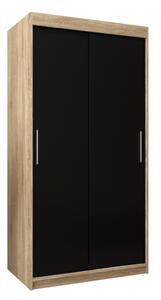 Szafa przesuwna garderoba Tokyo 100 wys. 200 cm sonoma + czarny