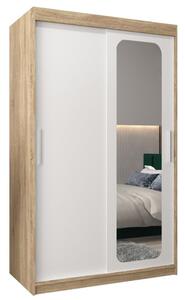 Szafa przesuwna garderoba Promo T2 120 wys. 200 cm sonoma + biaÅy
