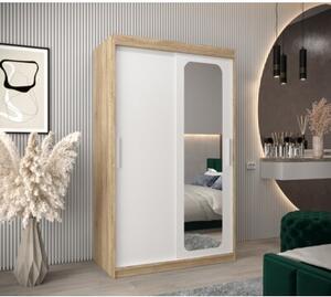 Szafa przesuwna garderoba Promo T2 120 wys. 200 cm sonoma + biaÅy