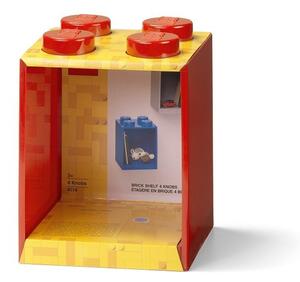 Dziecięca czerwona półka ścienna LEGO® Brick 4