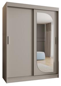 Szafa przesuwna z lustrem garderoba Lucy 150 wys. 200 cm kaszmir