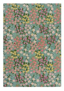 Miętowy wełniany dywan tkany ręcznie 120x170 cm Emilia Floral – Flair Rugs