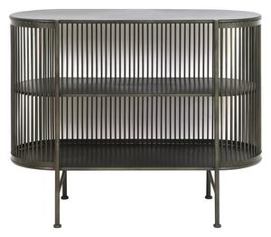 Czarna metalowa komoda 100x80 cm Yinthe – Light & Living