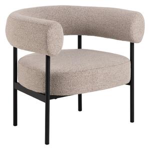 Beżowy fotel z materiału bouclé Oakfield – Actona