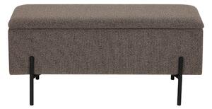 Brązowa ławka z materiału bouclé Watford – House Nordic