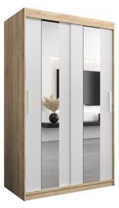 Szafa przesuwna garderoba Pole 120 wys. 200 cm sonoma + biaÅy